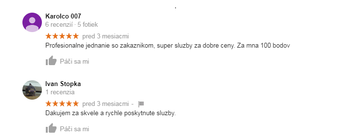 Referencie od zákazníkov kľúčová služba Keymax Bratislava